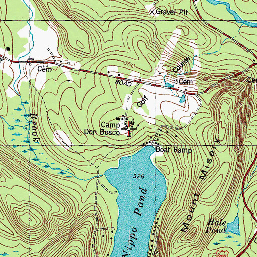 Topographic Map of Camp Don Bosco, NH