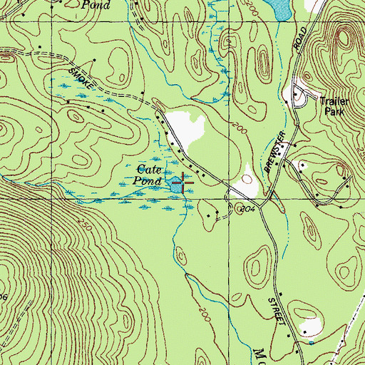 Topographic Map of Cate Pond, NH