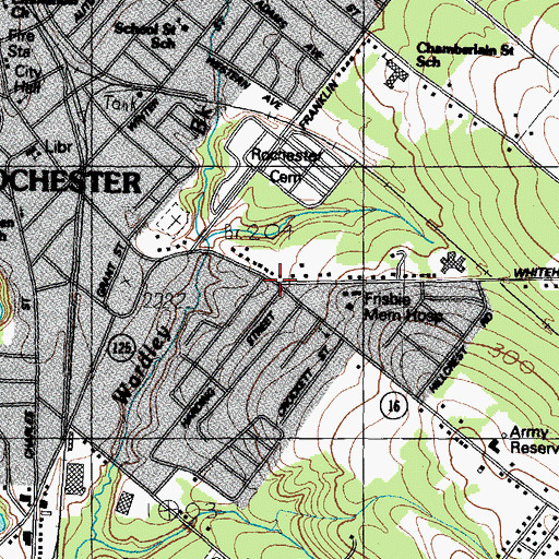 Topographic Map of Church of God, NH