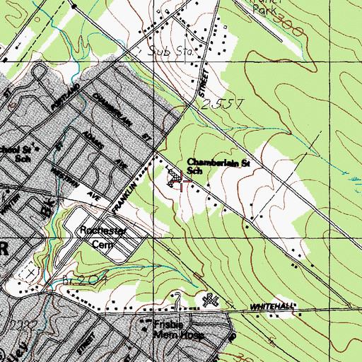 Topographic Map of Chamberlain Street School, NH