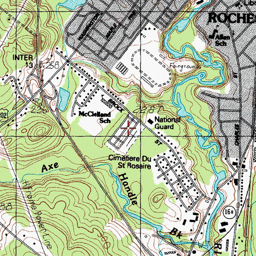 Topographic Map of Cimetiere Du Sainte Rosaire, NH