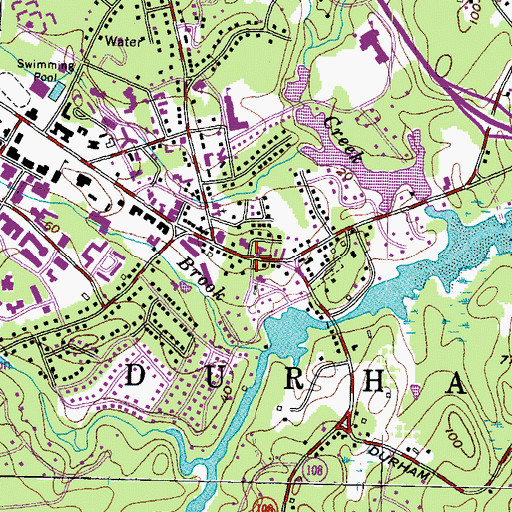 Topographic Map of Community Church of Durham, NH