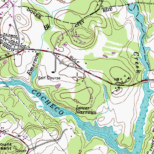 Topographic Map of Dame Hill Cemetery, NH