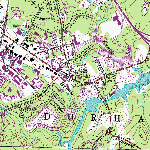 Topographic Map of Durham Post Office, NH