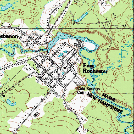 Topographic Map of Nancy Loud School, NH