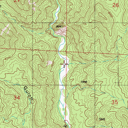 Topographic Map of Mohawk Gulch, CO
