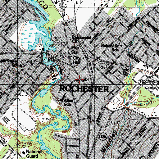 Topographic Map of First Congregational Church, NH