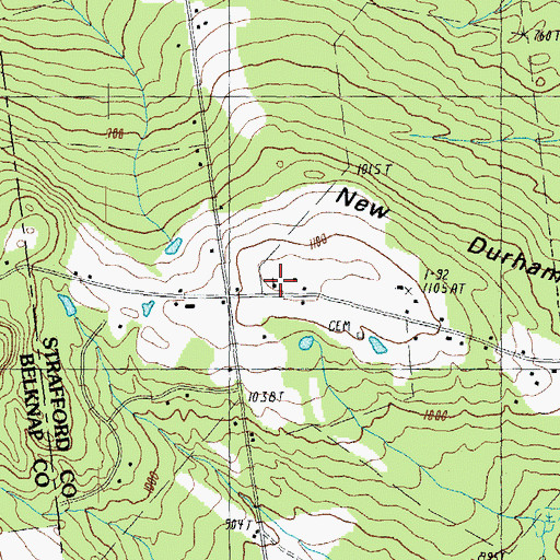 Topographic Map of Free Will Baptist Church, NH