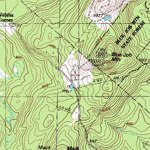 Topographic Map of Ham Cemetery, NH