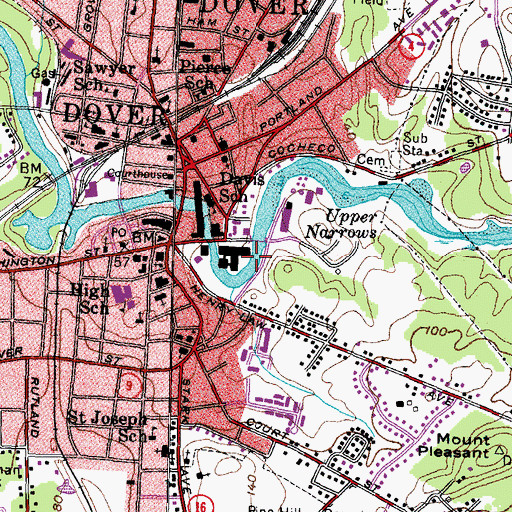 Topographic Map of Henry Law Park, NH