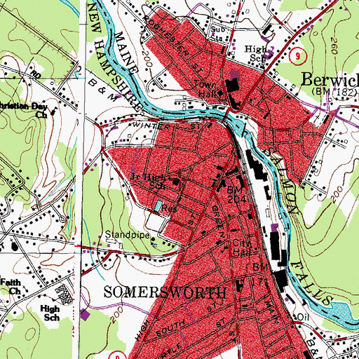 Topographic Map of Hilltop School, NH