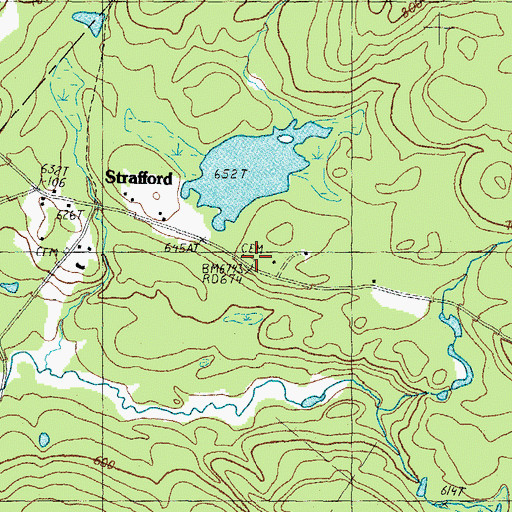 Topographic Map of Holmes Cemetery, NH