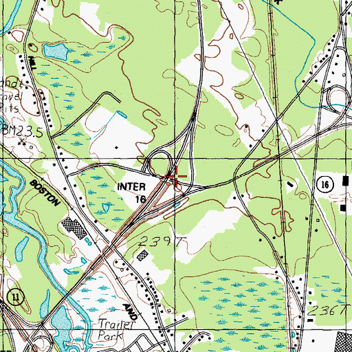 Topographic Map of Interchange 16, NH