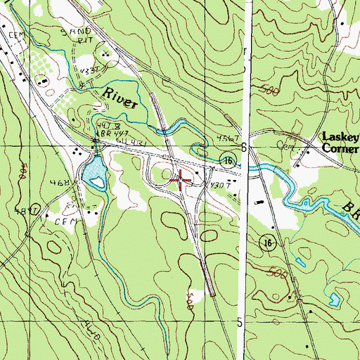 Topographic Map of Interchange 18, NH