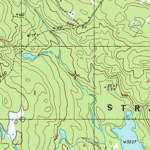Topographic Map of Johnson Cemetery, NH