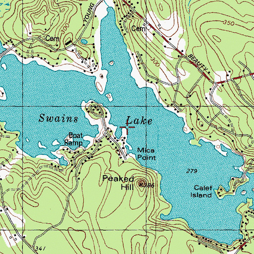 Topographic Map of Mica Point, NH