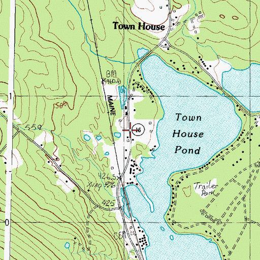 Topographic Map of Milton Post Office, NH