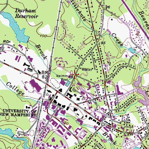 Topographic Map of New England Center, NH