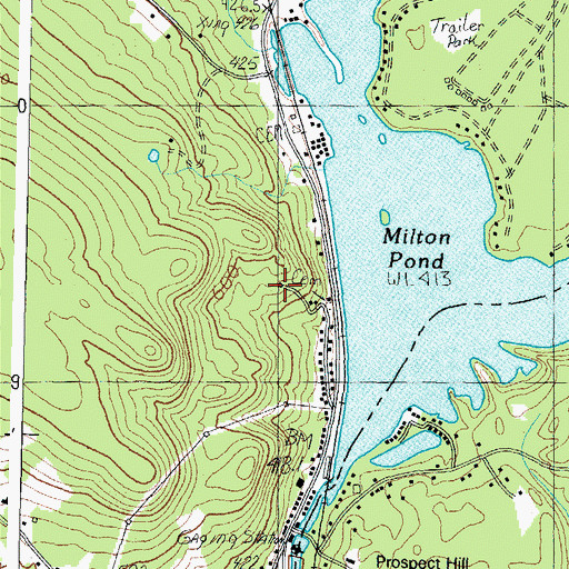 Topographic Map of New Hampshire Farm Museum, NH