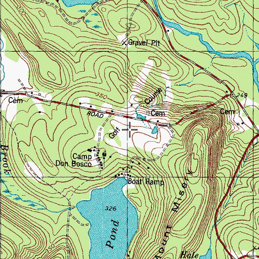 Topographic Map of Nippo Lake Golf Club, NH