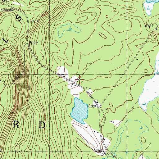 Topographic Map of Perkins Cemetery, NH