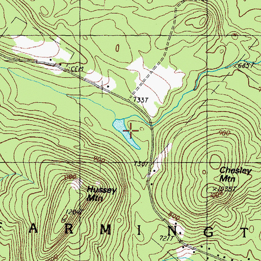 Topographic Map of Rattlesnake Pond, NH