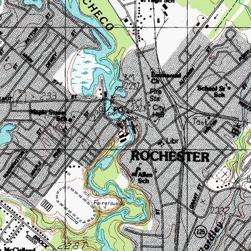 Topographic Map of Saint Elizabeth Seton School, NH