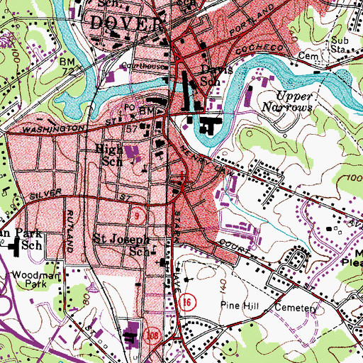 Topographic Map of Saint Mary Academy, NH