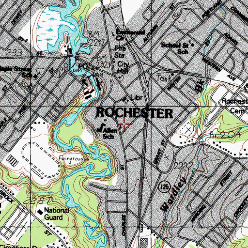 Topographic Map of Saint Marys Church, NH