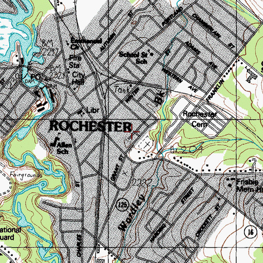 Topographic Map of Salvation Army, NH
