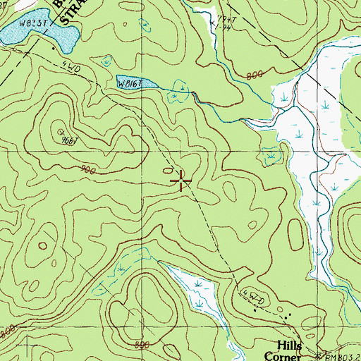 Topographic Map of Scott Cemetery, NH