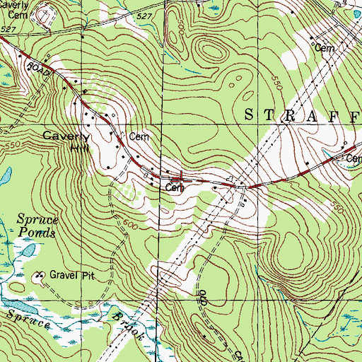Topographic Map of Shackford-Jenness Cemetery, NH