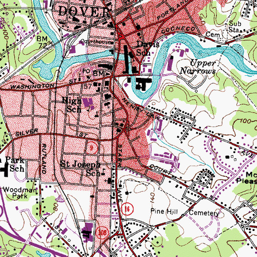 Topographic Map of Society of Friends Meeting House, NH