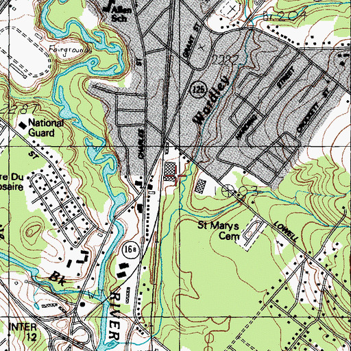 Topographic Map of Strafford County YMCA, NH