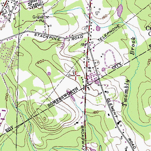 Topographic Map of Sunningdale Country Club, NH