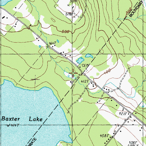 Topographic Map of Ten Rod Marsh, NH