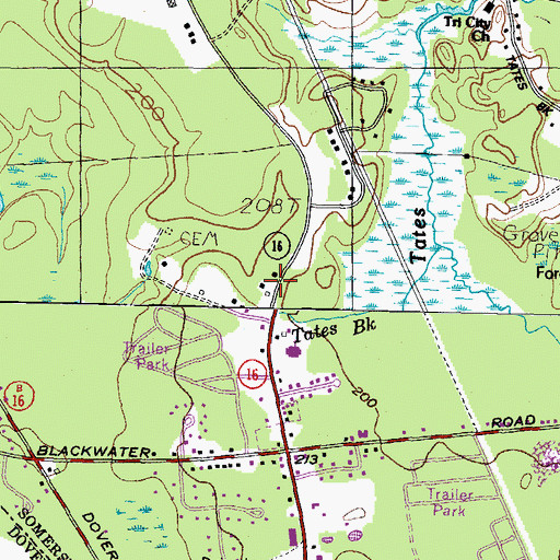 Topographic Map of The Works Athletic Club, NH