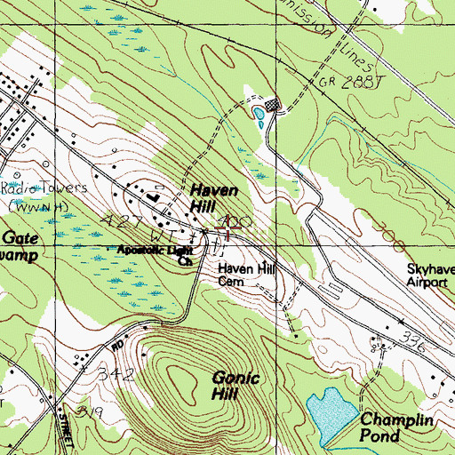 Topographic Map of Trinity Anglican Catholic Church, NH
