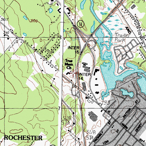 Topographic Map of True Memorial Church, NH