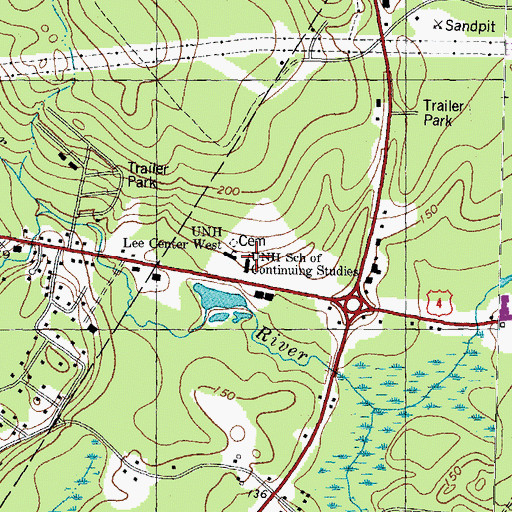 Topographic Map of University of New Hampshire School of Continuing Studies, NH