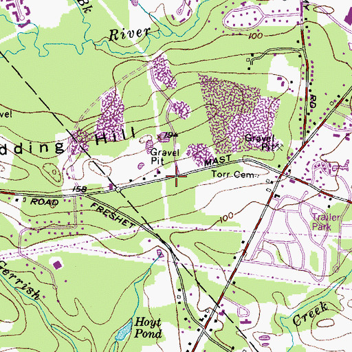 Topographic Map of Mastway School, NH