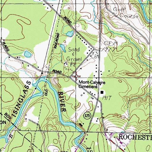 Topographic Map of Mont-Calvaire Cimetiere, NH