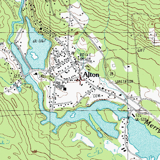 Topographic Map of Alton Post Office, NH