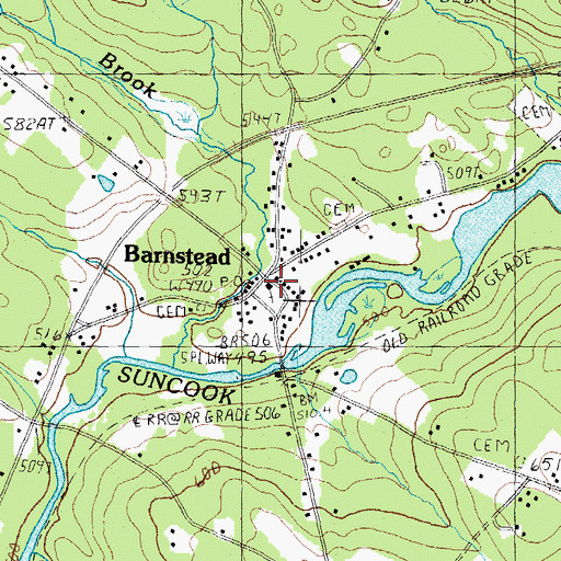 Topographic Map of Barnstead Parade Church, NH
