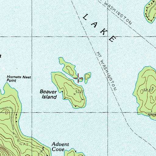 Topographic Map of The Beavers, NH