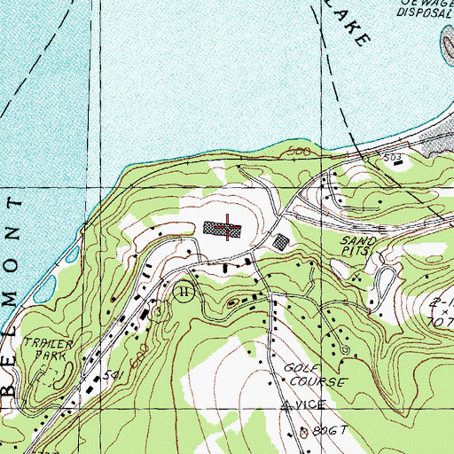 Topographic Map of Belknap County Fairgrounds, NH