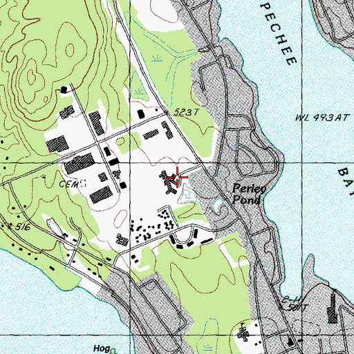 Topographic Map of Belknap County Nursing Home, NH