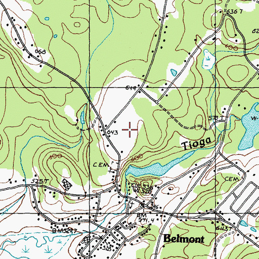 Topographic Map of Belmont High School, NH
