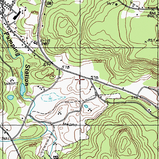 Topographic Map of Belmont Post Office, NH