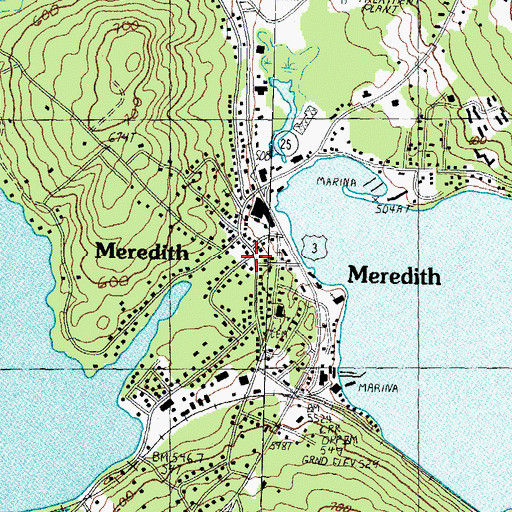 Topographic Map of Benjamin M Smith Memorial Library, NH